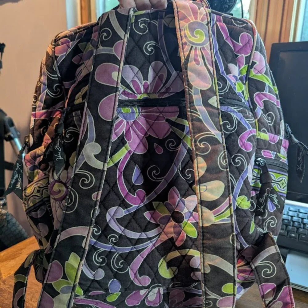 Vera Bradley Floral Quilted Backpack | Purple Punch